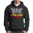 Step-Dad Pit Crew Race Car Birthday Party Matching Family Hoodie
