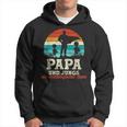 Team Papa Zwei Söhne Kinder Jungsatertag Bester Super Papa Kapuzenpullover