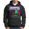 Technical Difficulties Glitch Tech Vaporwave Retro Tv Techie Hoodie