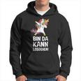 With Text 'Bin Da Kann Losgehen' Hoodie