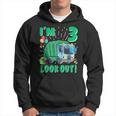 Three 3Rd Birthday Garbage Truck Trash Boy 3 Years Old Hoodie