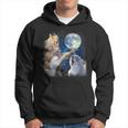 Three Squirrels Howling At The Moon Lover Animal Squirrel Hoodie