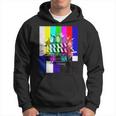 Tv Test Pattern Color Bars Tv Static And Vintage Tv Hoodie