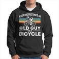 Never Underestimate An Old Guy On A Bicycle Retro Vintage Hoodie