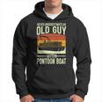 Never Underestimate An Old Guy With A Pontoon Boat Captain Hoodie