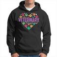 Vet Receptionist Appreciation Heart Veterinary Receptionist Hoodie