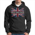Vintage Best Dad Ever Flag England Father's Day Husband Hoodie