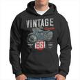 Vintage Born 1961 60Th Birthday Classic Retro Motorcycle Hoodie