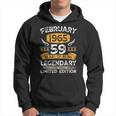 Vintage February 1965 59 Years Old 59Th Birthday Mens Hoodie