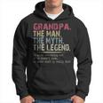 Vintage Grandpa Man Myth Legend Retro He Know Everything Hoodie