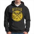 Vintage Michigan Lacrosse Distressed Lax Hoodie