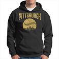 Vintage Pittsburgh Pennsylvania Baseball Fans Skyline Sports Hoodie