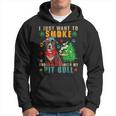 Vintage Smoke And Hang With My Pit Bull Smoker Weed Hoodie