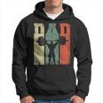 Vintage Weightlifting Dad Daddy Silhouette Gym Father's Day Hoodie