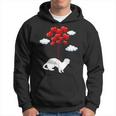 Weasel Heart Balloon Weasel Lover Valentine's Day Hoodie