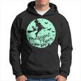 Witch Silhouette Moon Cat Bats Witchcraft Frequent Flyer Hoodie