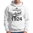 100 Geburtstag 100 Jahre Alt Legendär Seit April 1924 Kapuzenpullover