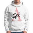 Alex Nameorname Mit Monogramm Personalisiert Rosa Hoodie