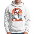 Alpapaatertag Bester Papa Alpaka Retro Alpapa Raglan Kapuzenpullover