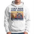 I Like Beer And Judo And Maybe 3 People Retro Vintage Hoodie