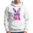 Bunny Face With Tie Dye Glasses Happy Easter Day Boy Kid Hoodie