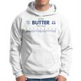 Butter Stick Retro Style Blue Sayings Hoodie