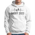 Daddy Est 2023 Heartbeat First Time New Dad Hoodie