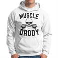 Damen Muscle Daddy Gewichtheber Skelett Langhantel Papa Workout Mit-Ausschnitt Kapuzenpullover