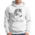 Don't Mess With The Boss Mare Horseback Riding Baseball Hoodie