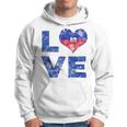 Haiti Vintage Love Heart Flag Haitian Flag Day Hoodie