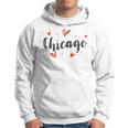 I Heart Chicago Illinois Cute Love Hearts Hoodie