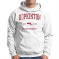 Hopkinton Massachusetts Ma Vintage Sports Red Print Hoodie