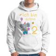 Kinder Ich Bin 2 Jahre Alt Elefant 2Nd Birthday Hoodie