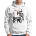 Kpop Merch Cute Bunny Can't Hear You I'm Listening K-Pop Hoodie