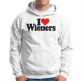 I Love Heart Wieners Sausage Frankfurter Hot Dog Hoodie