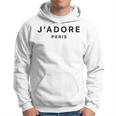 I Love Paris J-Adore Paris White Graphic Hoodie