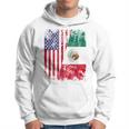 Mexican Roots Half American Flag Mexico Hoodie