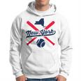 New York Baseball Vintage State Pride Love City Red Hoodie