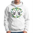 Shamrock N Roll Rock On Skeleton Hand Music Hoodie