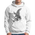View Back Print Idle Fury The Great Fight Eagle Snake Tattoo Hoodie