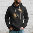 2024 Total Solar Eclipse Wolf Moon And Sun Hoodie Gifts for Him