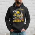 2Nd Birthday Boys Construction Excavator 2 Years Old Digger Hoodie Gifts for Him
