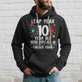 40 Years Old Birthday Leap Year 10 Year Old 40Th Bday Hoodie Gifts for Him