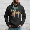50 Years Old 50Th Birthday Legend Since February 1974 Hoodie Gifts for Him