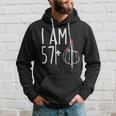 I Am 57 Plus 1 Middle Finger 58Th Women's Birthday Hoodie Gifts for Him