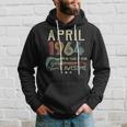 60Th Birthday Guitar Lover Vintage April 1964 60 Year Old Hoodie Gifts for Him