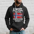 Angel Tour Norway 2024 Fishing Team Norway Flag Angler Hoodie Geschenke für Ihn