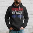 Anti-Socialism Saying Red White Blue Capitalist Hoodie Gifts for Him