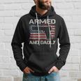 Armed And Dadly Fathers Day Gun Owner Dad On Back Hoodie Gifts for Him