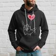Asl I Love You Hand Sign Language Heart Valentine's Day Hoodie Gifts for Him